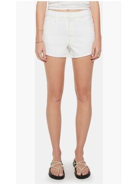MOTHER The Dodger Denim Shorts in Picket Fence New!